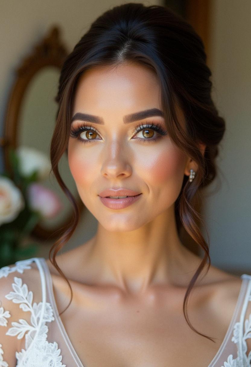 wedding makeup for brown eyes